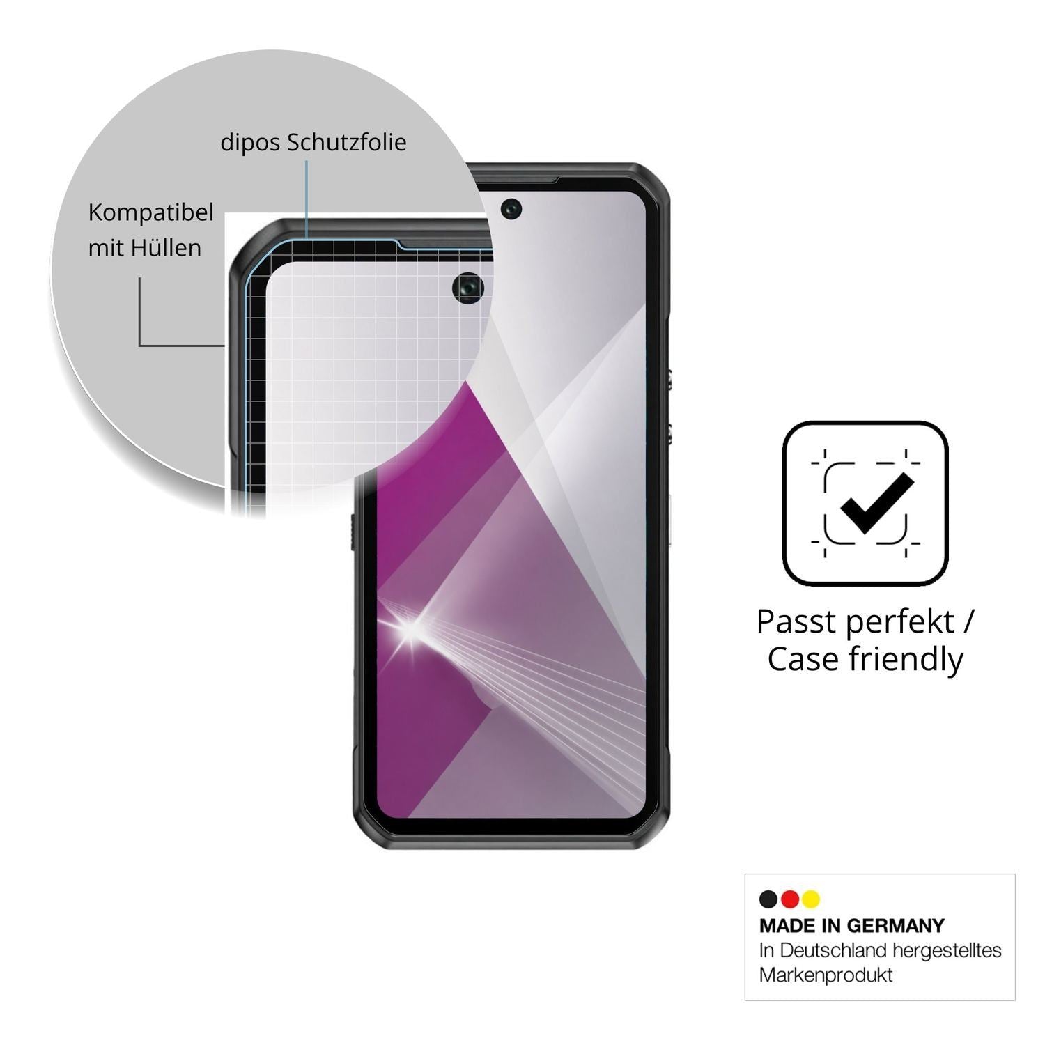 4x Schutzfolie klar für Oukitel WP500 Display-Schu (6)