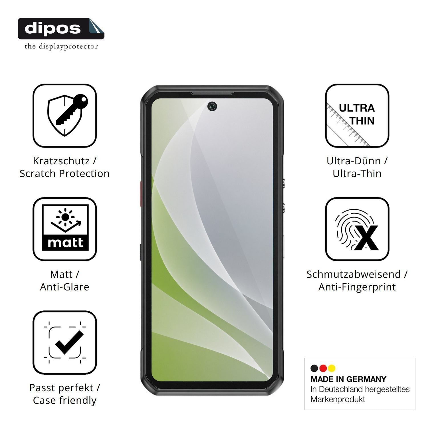 4x Schutzfolie matt für Oukitel WP500 Display-Schu (7)