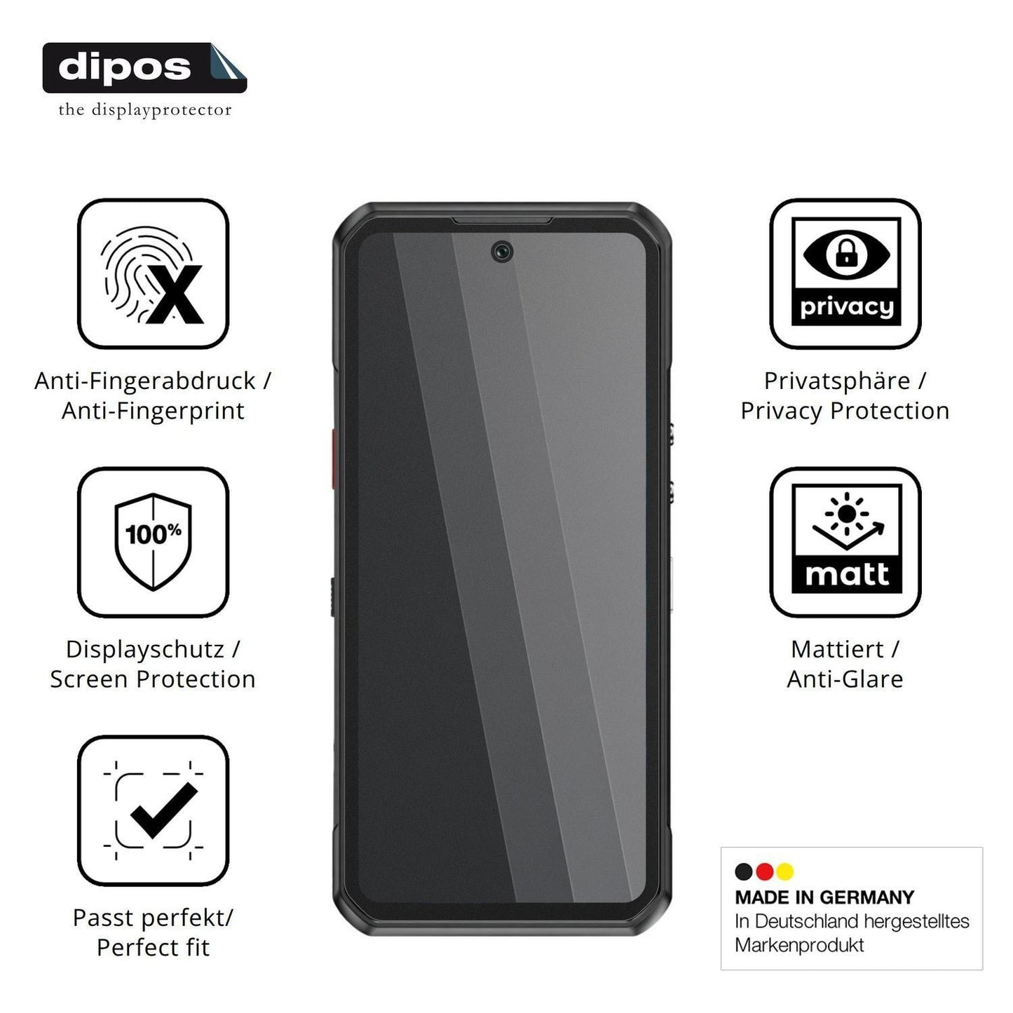 Blickschutzfolie für Oukitel WP500 matt Schutzfoli (5)