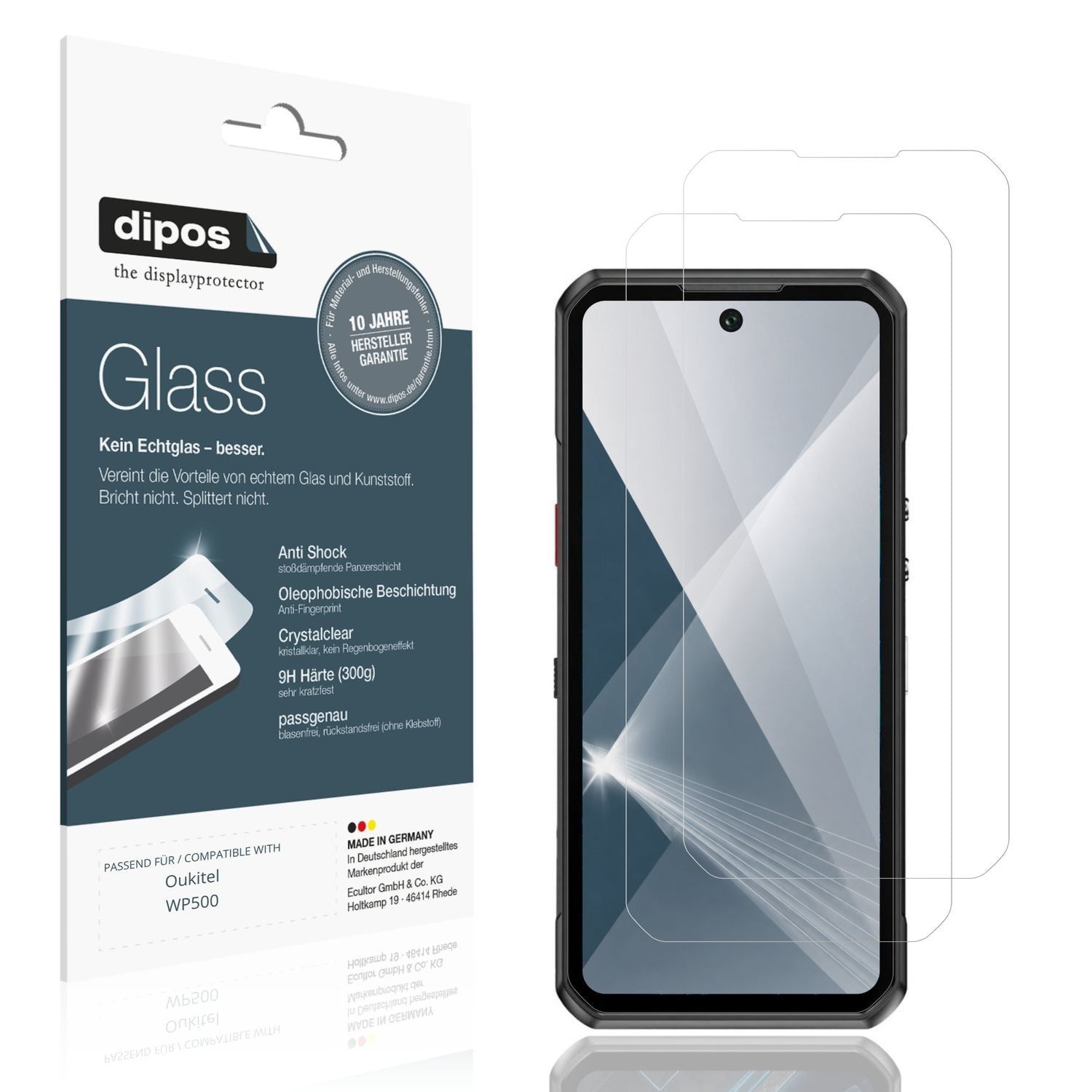 2x 9H Schutzfolie für Oukitel WP500 Panzerfolie (1)