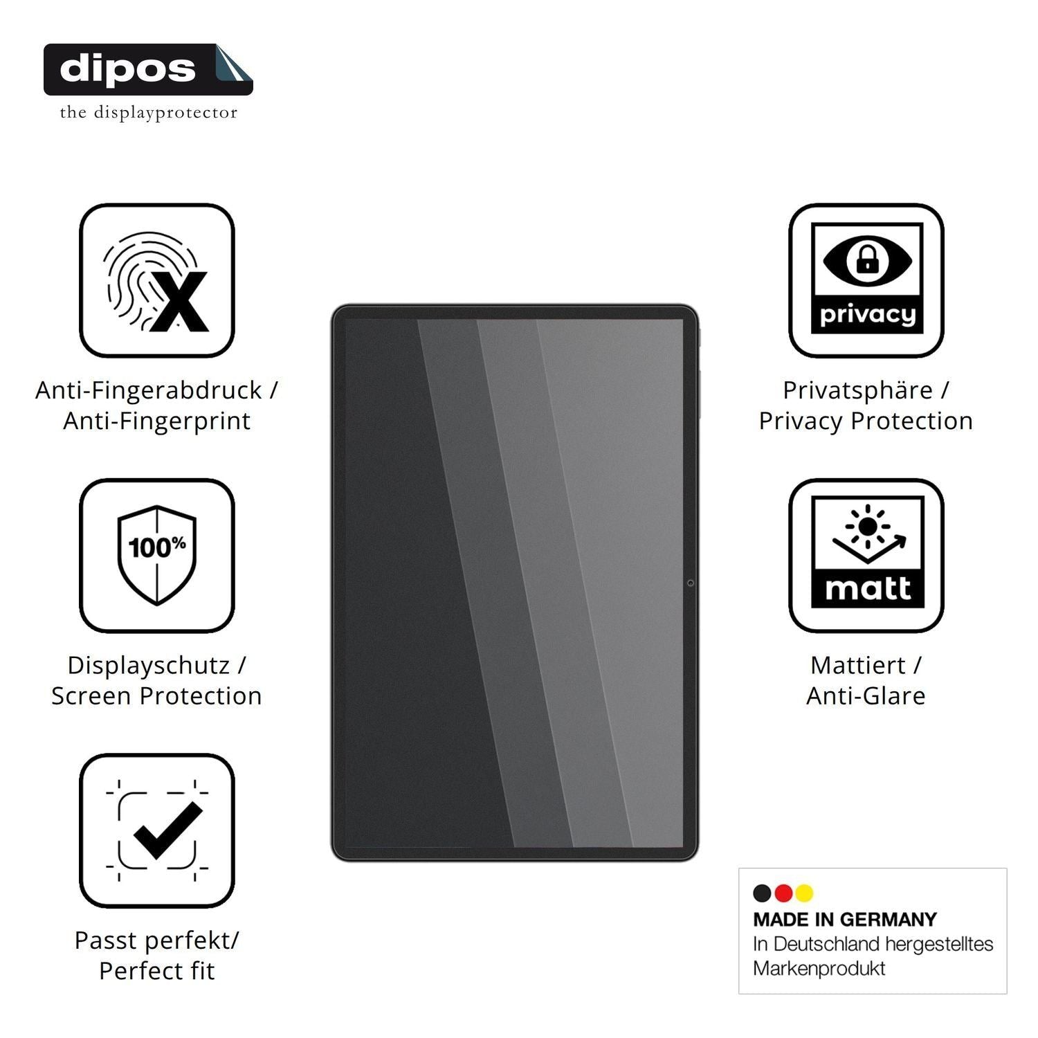 Blickschutzfolie für Teclast M50T matt Schutzfolie (5)
