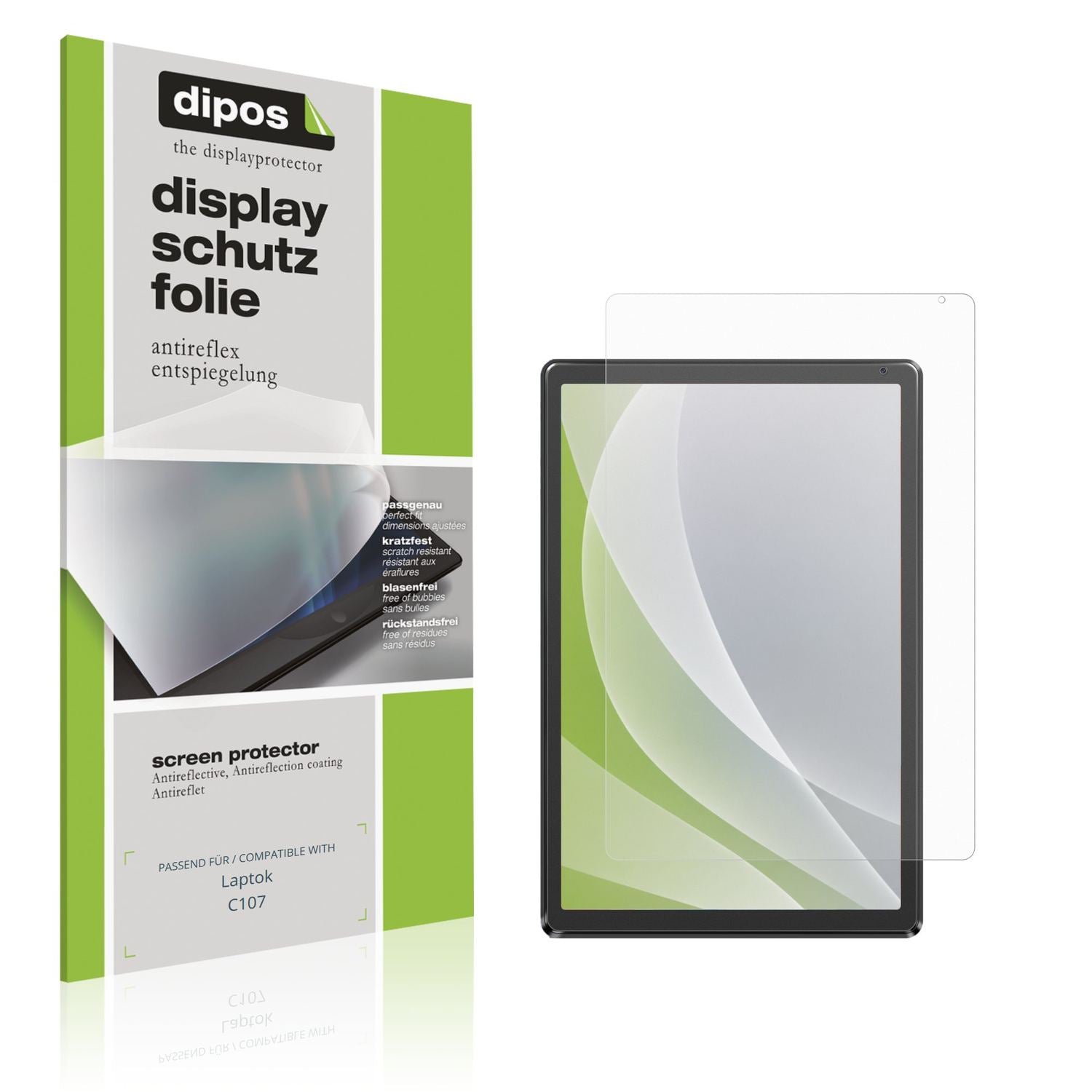 2x Schutzfolie matt für Laptok C107 Display-Schutz (1)