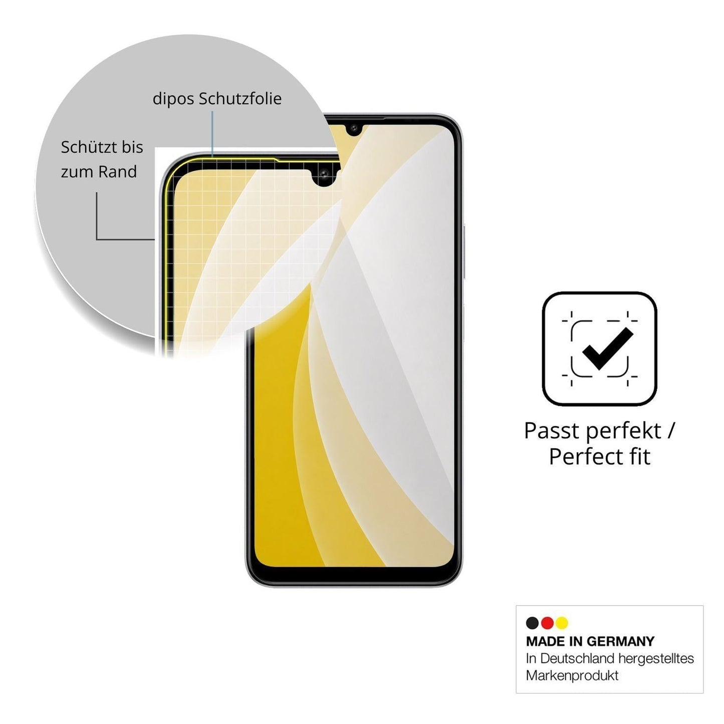 2x 3D Full Cover Schutzfolie für General Mobile GM (6)