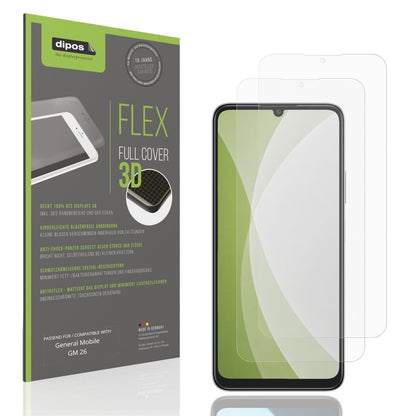 2x Full Cover Schutzfolie matt für General Mobile  (1)