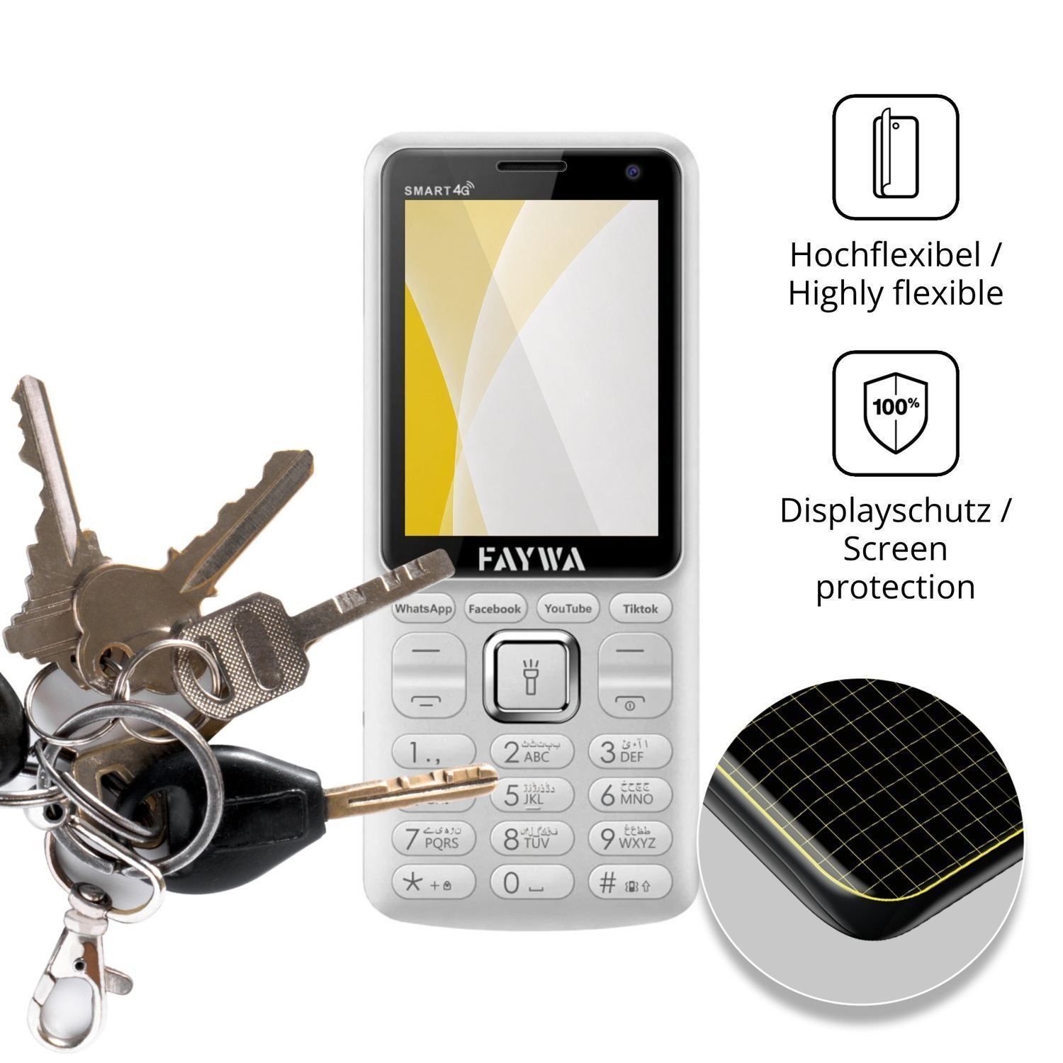 2x 3D Full Cover Schutzfolie für Faywa Smart 4G (3)