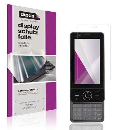 4x Schutzfolie klar für Yanmis 4G Slide Phone Disp (1)