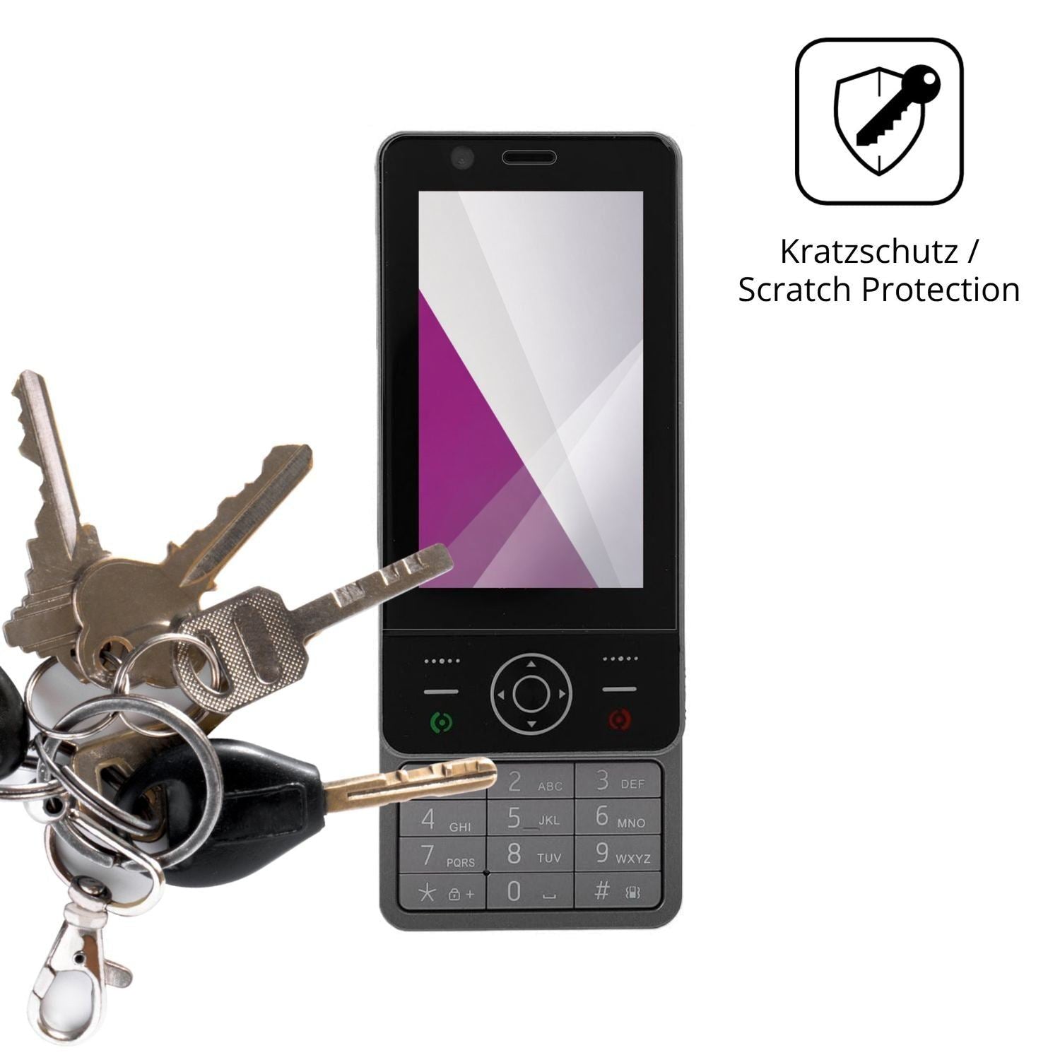 4x Schutzfolie klar für Yanmis 4G Slide Phone Disp (4)
