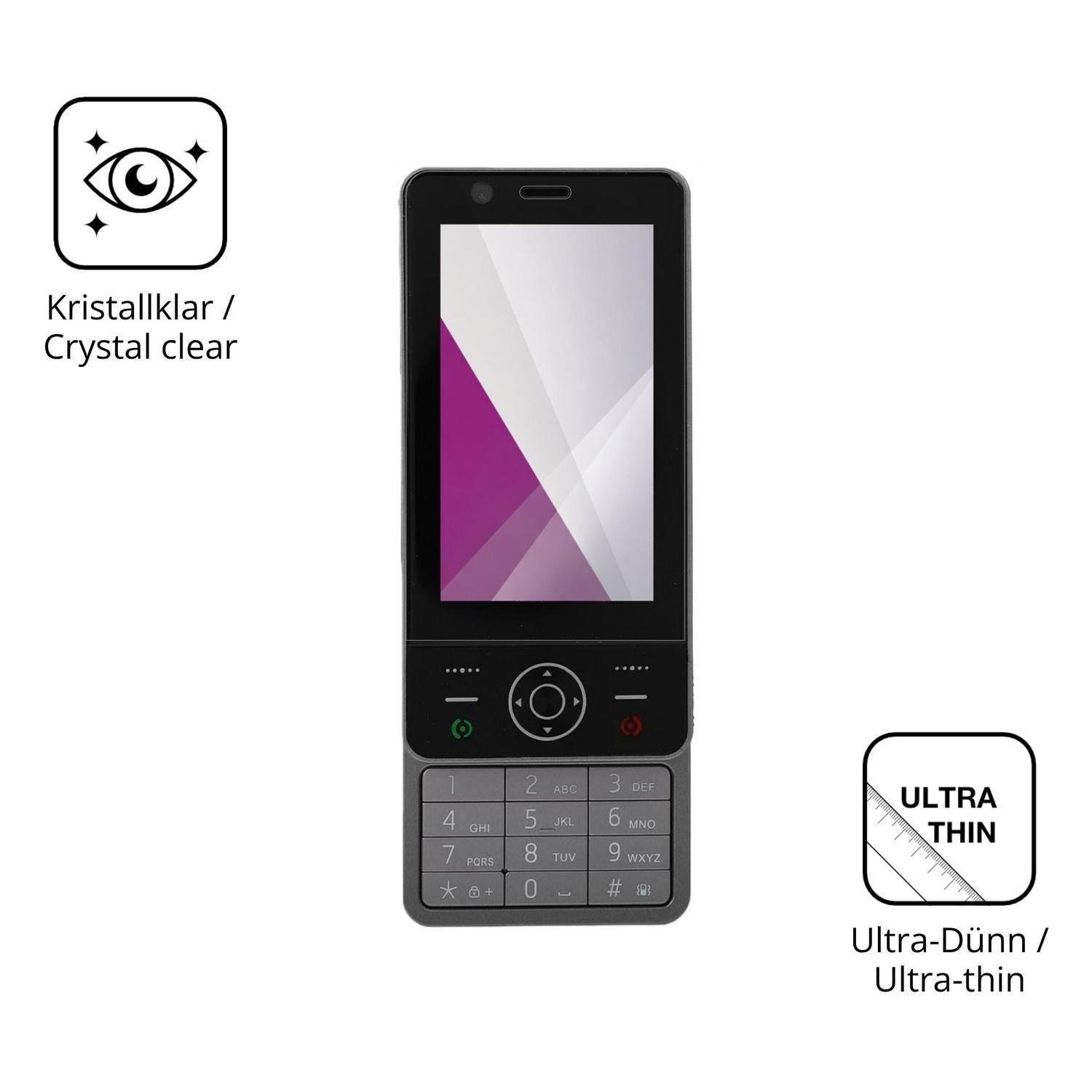 4x Schutzfolie klar für Yanmis 4G Slide Phone Disp (5)