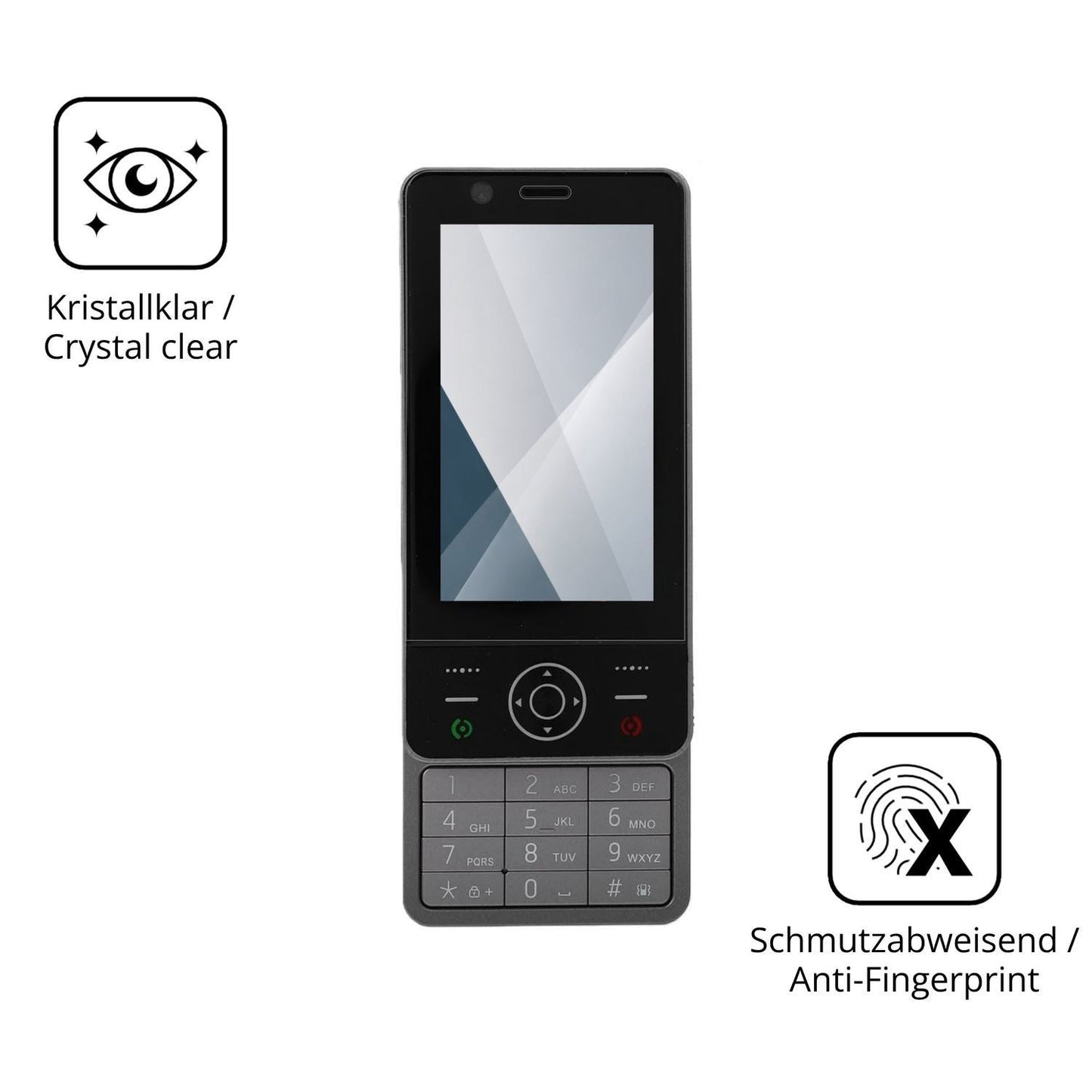 2x 9H Schutzfolie für Yanmis 4G Slide Phone Panzer (5)