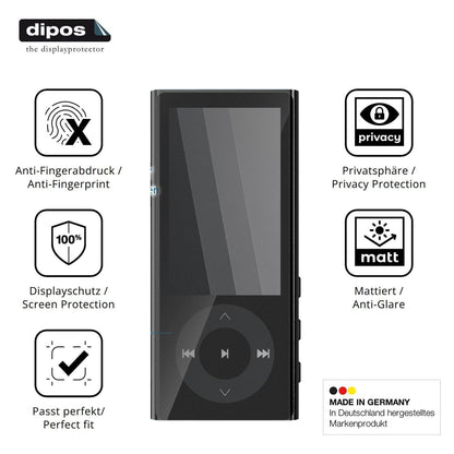 Blickschutzfolie für PlayerPure A9 MP3-Player matt (5)