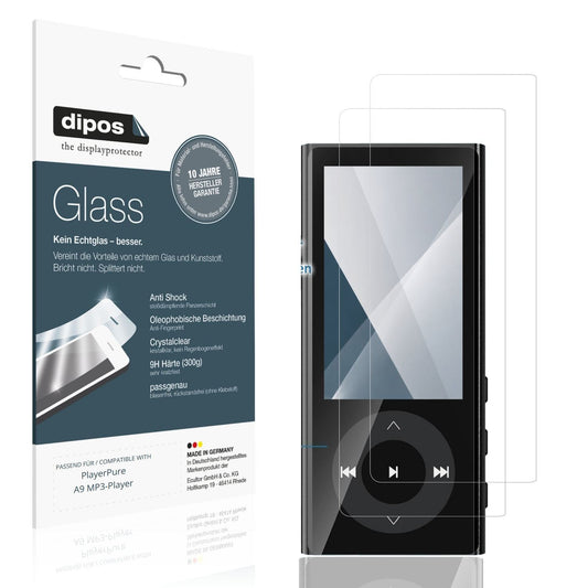 2x 9H Schutzfolie für PlayerPure A9 MP3-Player Pan (1)