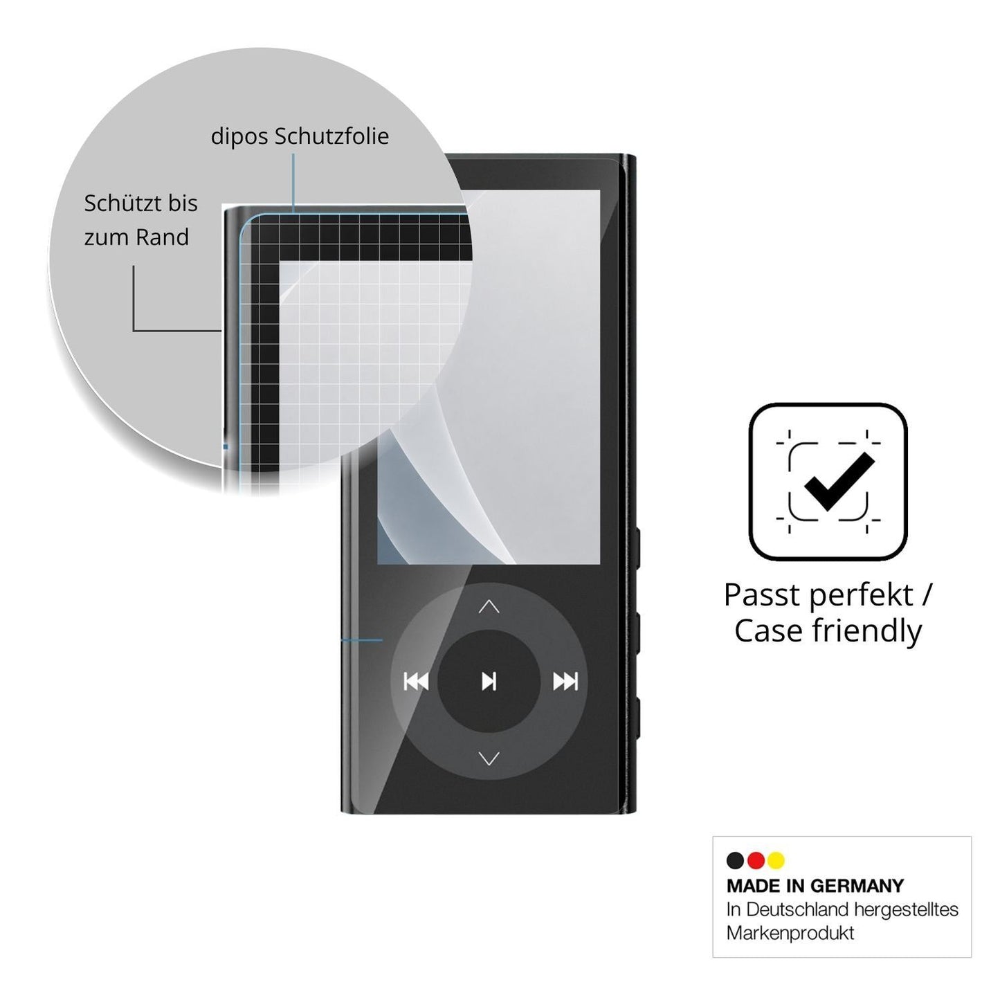 2x 9H Schutzfolie matt für PlayerPure A9 MP3-Playe (6)