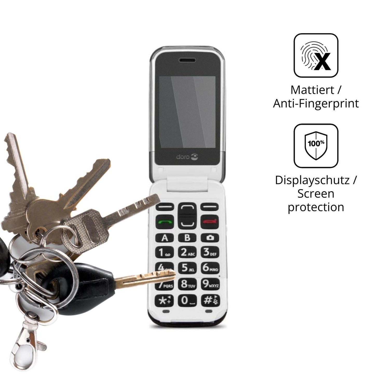 Blickschutzfolie für Doro 2424 matt Schutzfolie Pr (3)