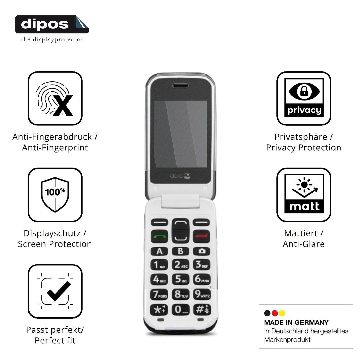 Blickschutzfolie für Doro 2424 matt Schutzfolie Pr (5)