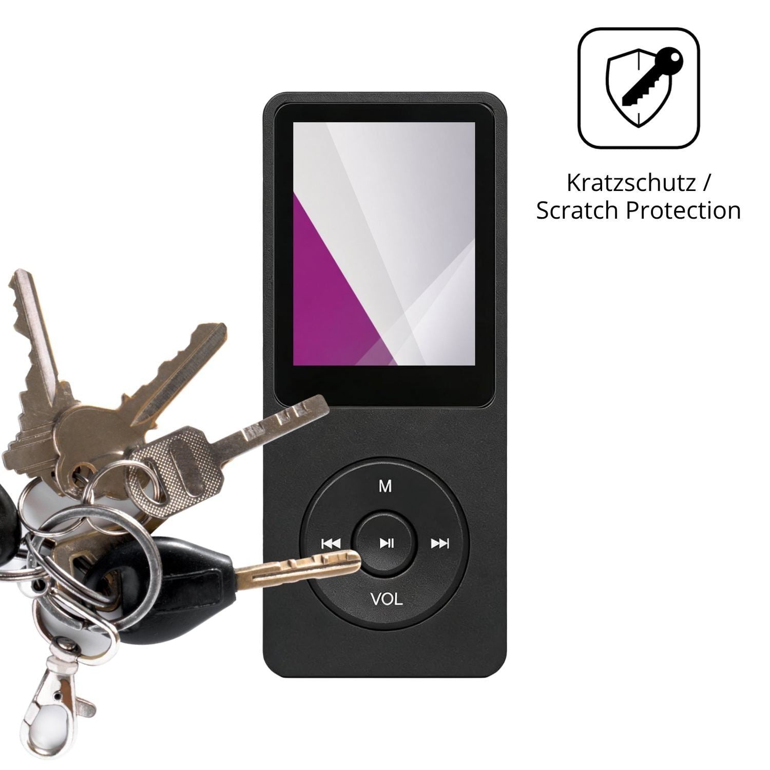 4x Schutzfolie klar für BORDEAG RT001 MP3-Player D (4)