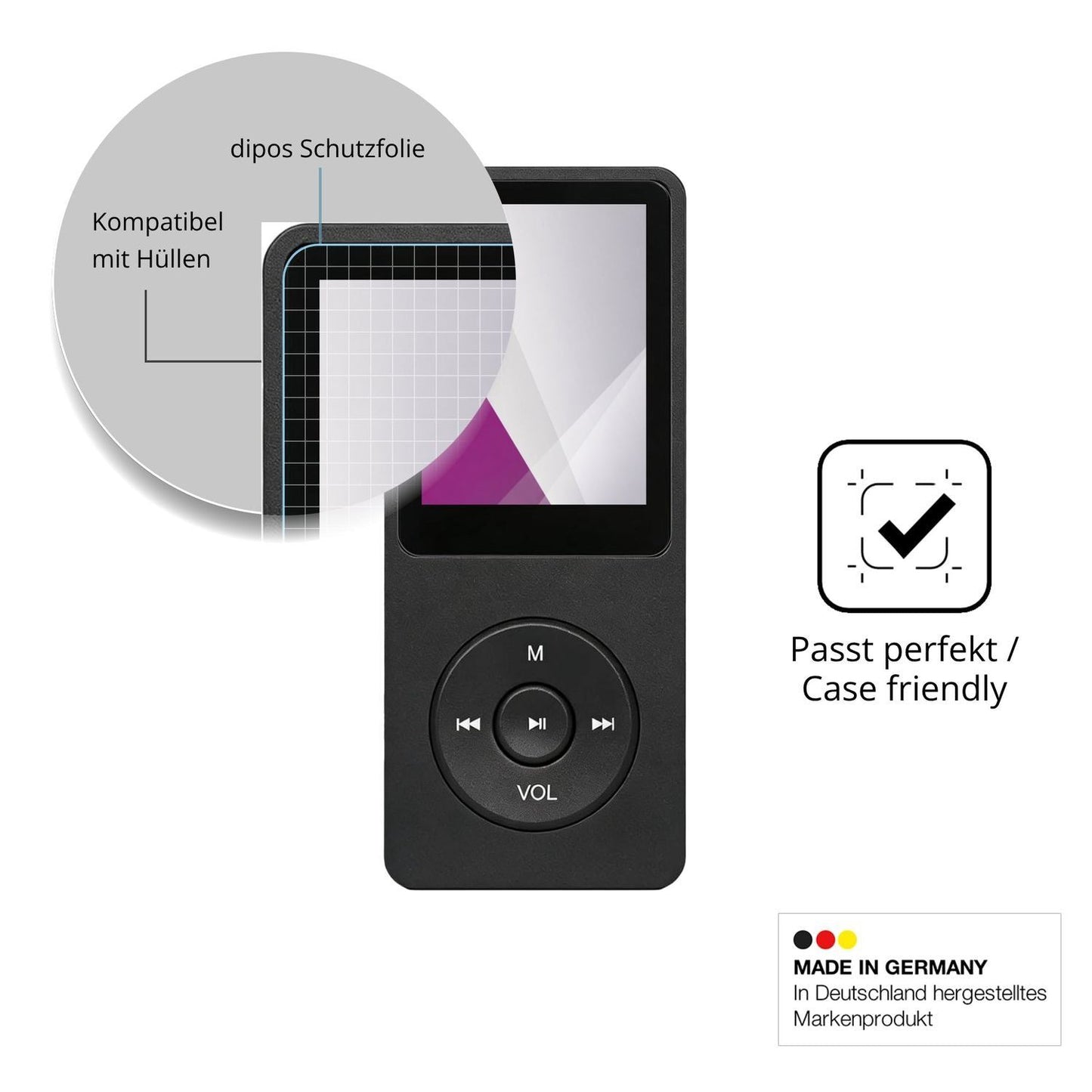4x Schutzfolie klar für BORDEAG RT001 MP3-Player D (6)