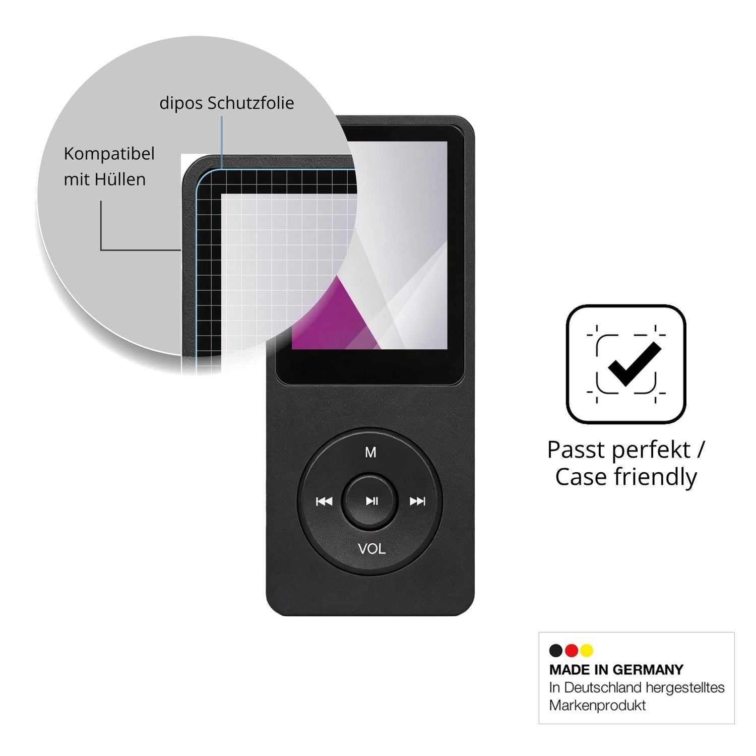4x Schutzfolie klar für BORDEAG RT001 MP3-Player D (6)