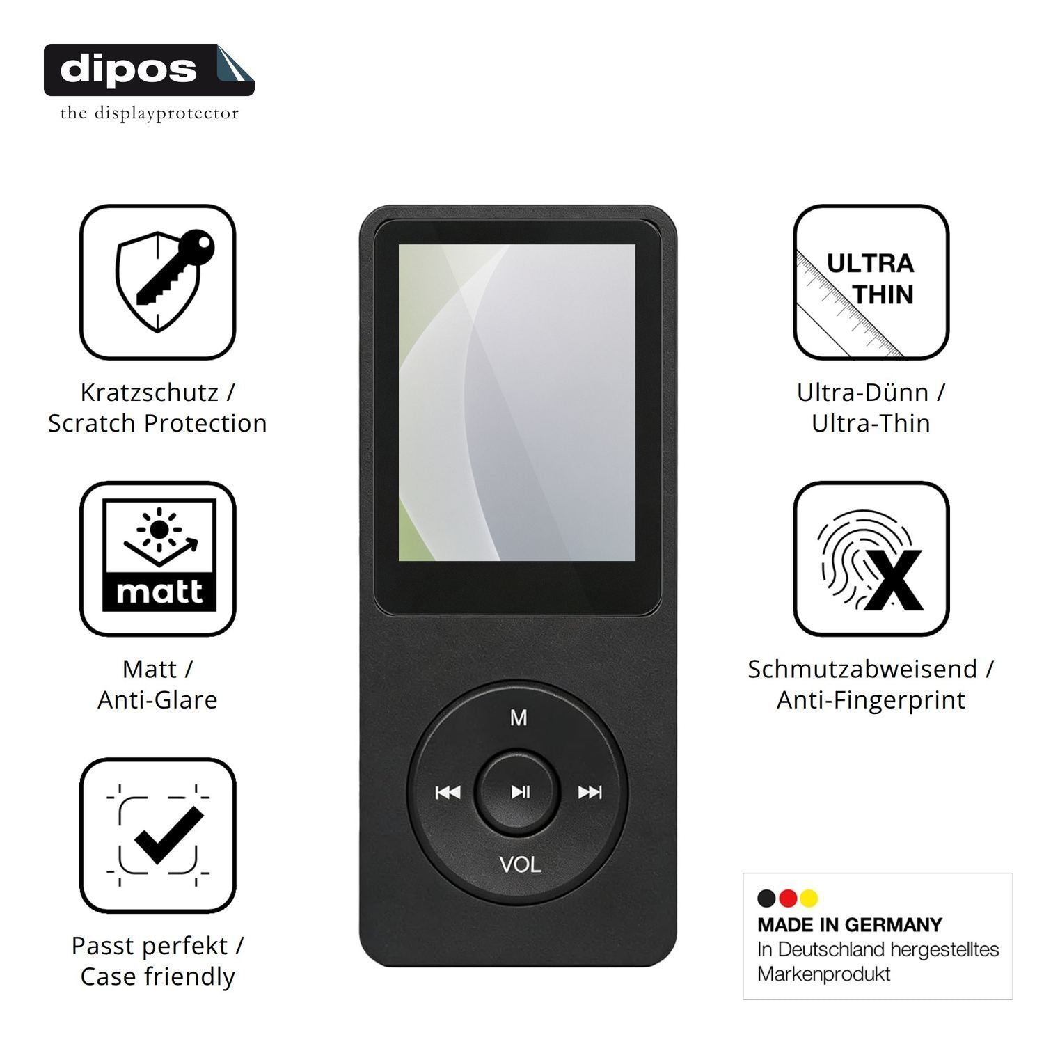 4x Schutzfolie matt für BORDEAG RT001 MP3-Player D (7)