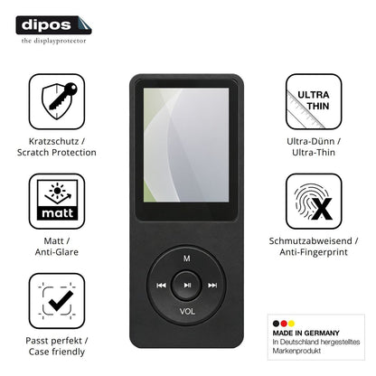 4x Schutzfolie matt für BORDEAG RT001 MP3-Player D (7)