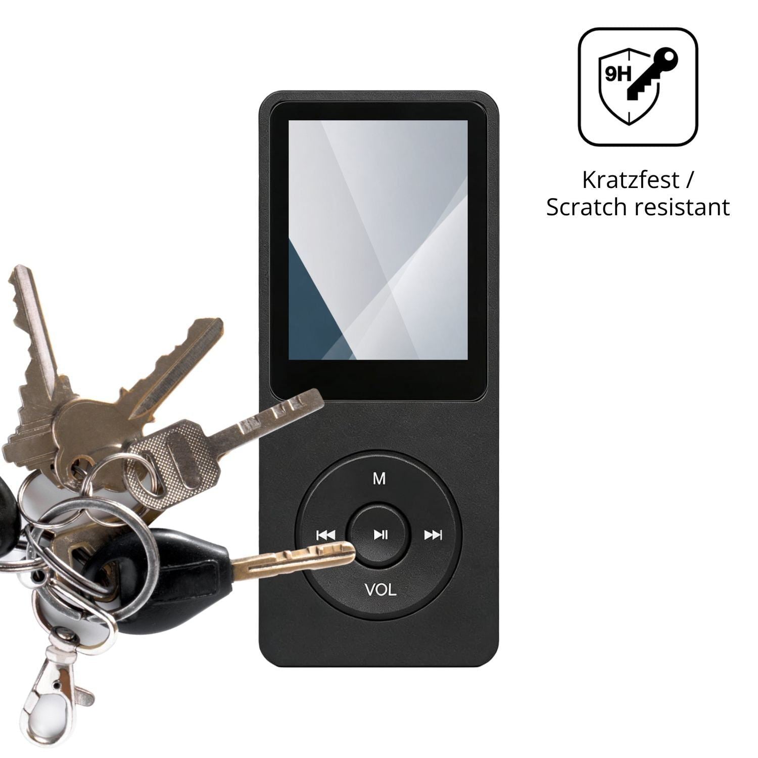 2x 9H Schutzfolie für BORDEAG RT001 MP3-Player Pan (3)