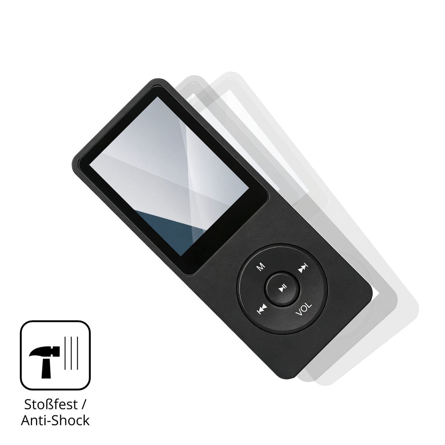 2x 9H Schutzfolie für BORDEAG RT001 MP3-Player Pan (4)