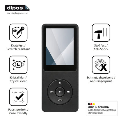 2x 9H Schutzfolie für BORDEAG RT001 MP3-Player Pan (7)
