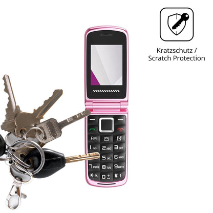 4x Schutzfolie klar für Ufferson T380D Seniorenhan (4)
