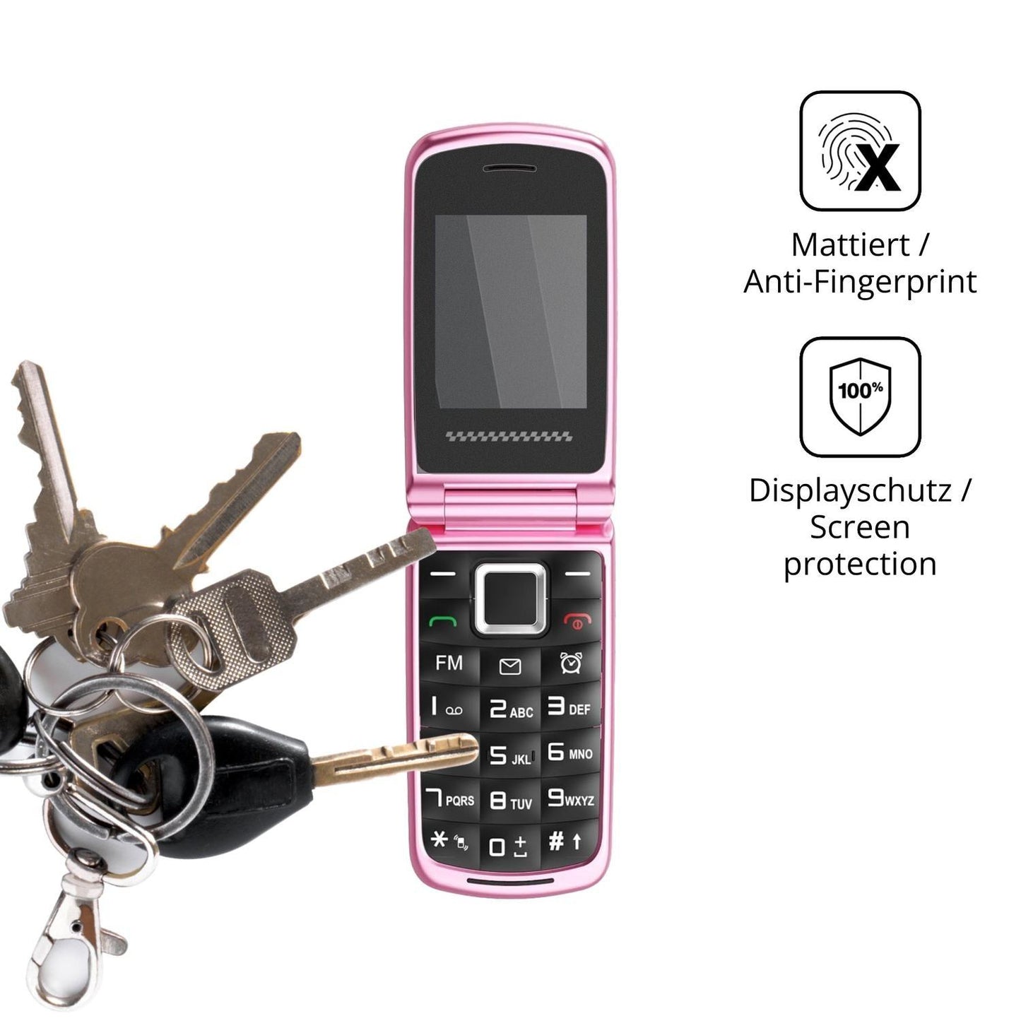 Blickschutzfolie für Ufferson T380D Seniorenhandy  (3)