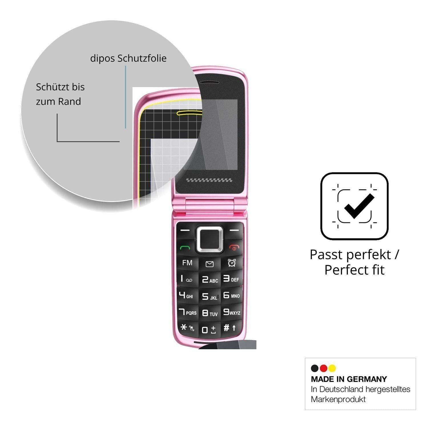 Blickschutzfolie für Ufferson T380D Seniorenhandy  (4)