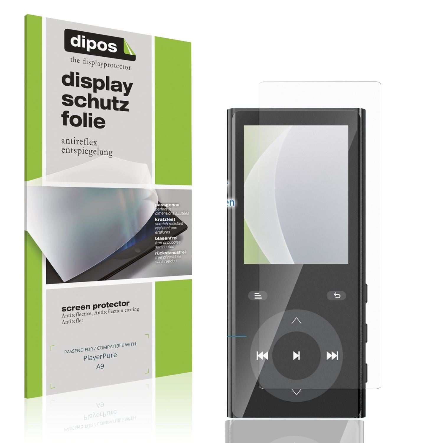 4x Schutzfolie matt für PlayerPure A9 Display-Schu (1)