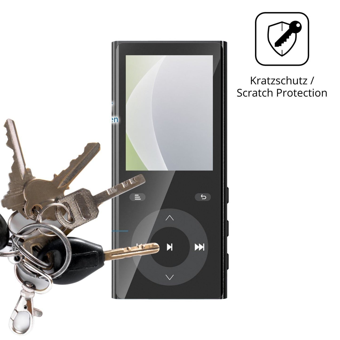 4x Schutzfolie matt für PlayerPure A9 Display-Schu (4)