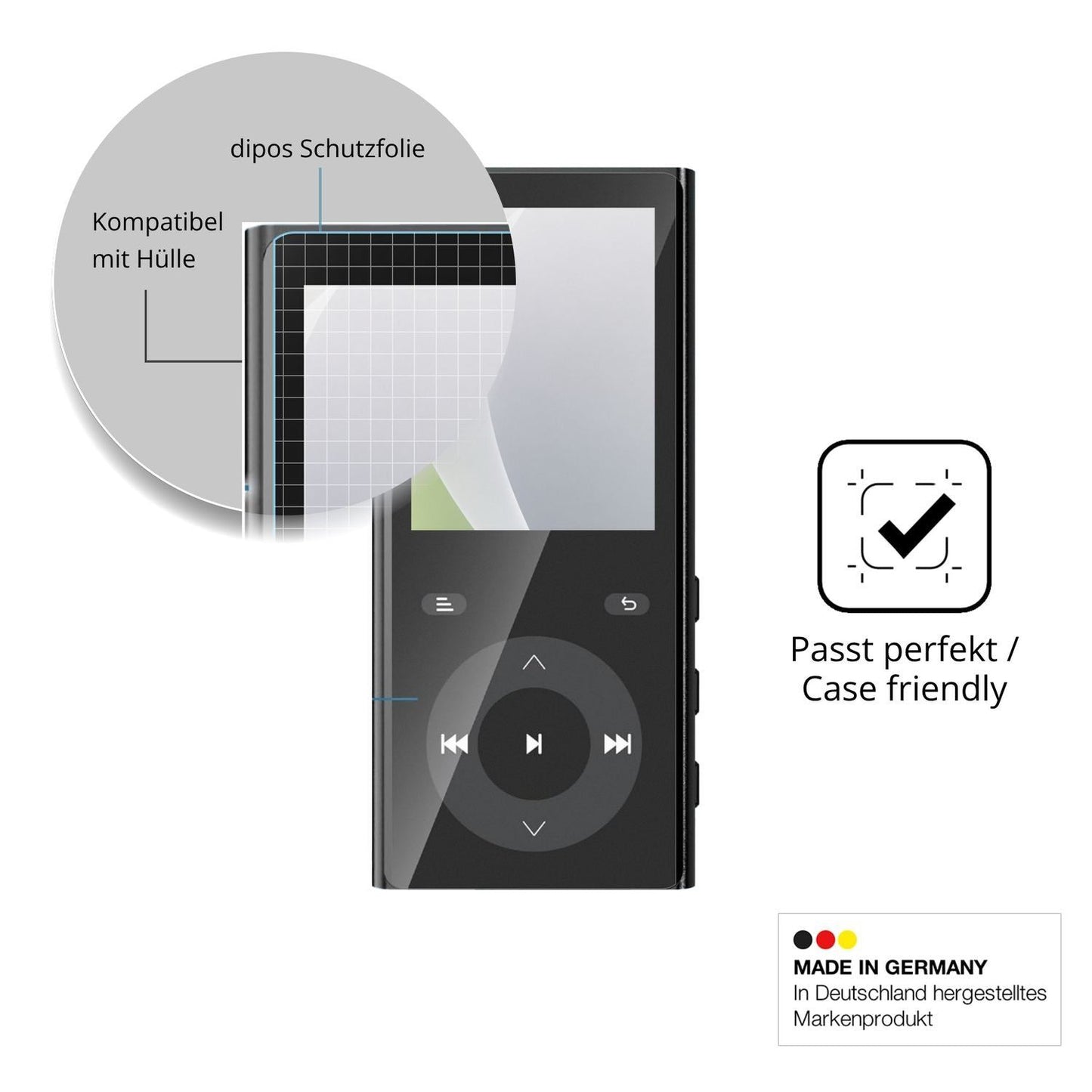 4x Schutzfolie matt für PlayerPure A9 Display-Schu (6)