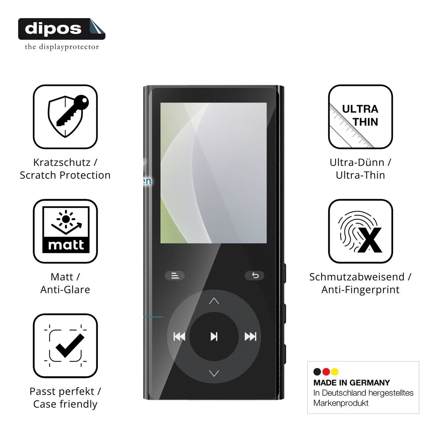 4x Schutzfolie matt für PlayerPure A9 Display-Schu (7)