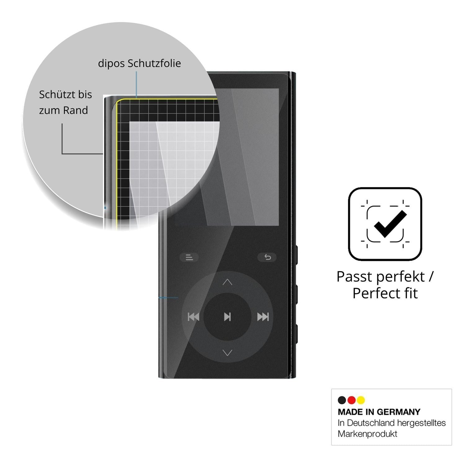 Blickschutzfolie für PlayerPure A9 matt Schutzfoli (4)