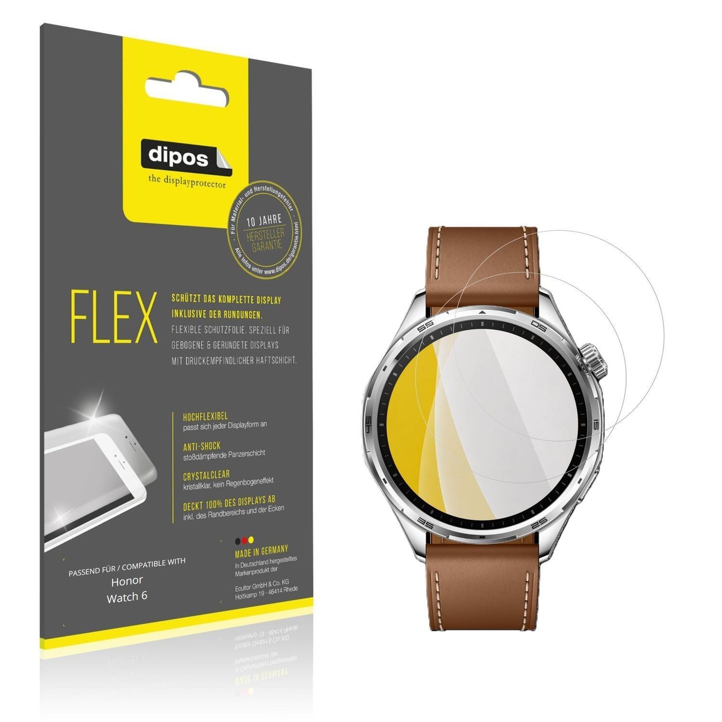2x 3D Full Cover Schutzfolie für Honor Watch 6 (1)
