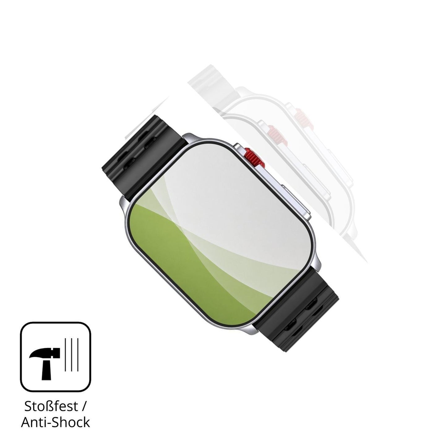 2x Full Cover Schutzfolie matt für Meizu Watch M1 (4)