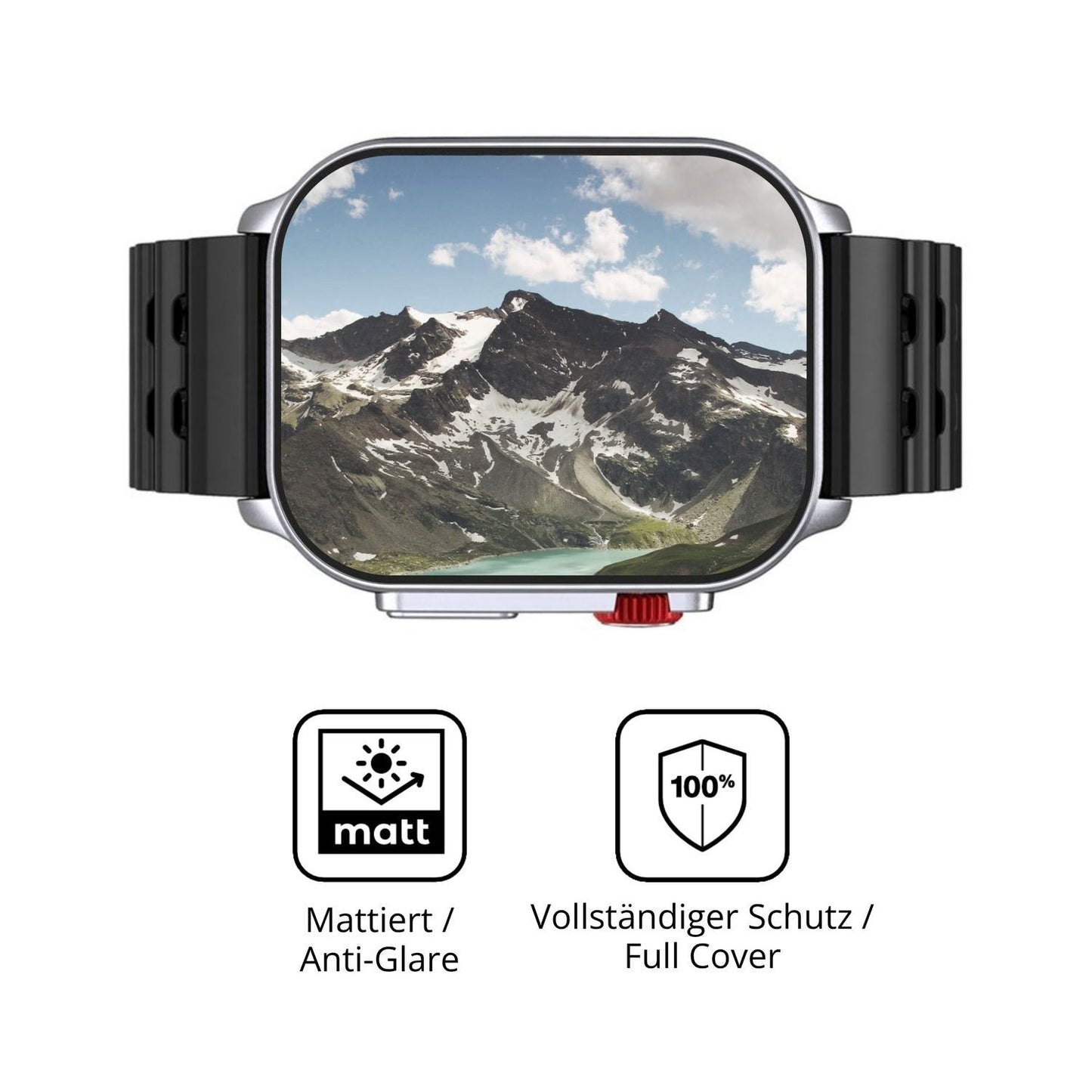 2x Full Cover Schutzfolie matt für Meizu Watch M1 (5)