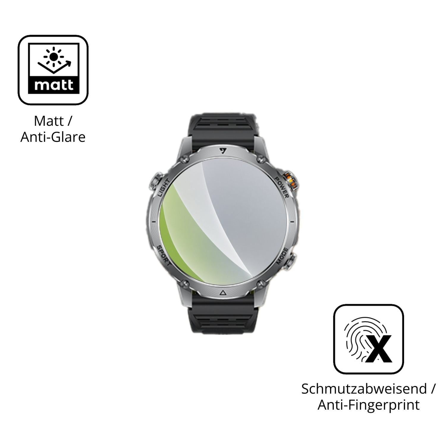 6x Schutzfolie matt für SUNKTA EF26 Display-Schutz (5)