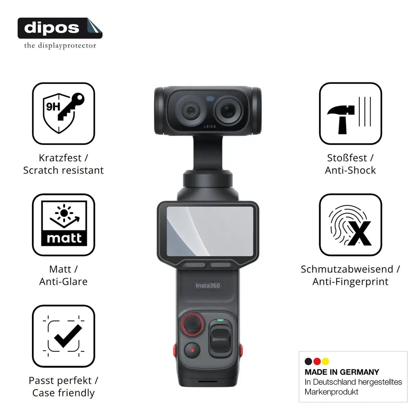 2x 9H Schutzfolie matt für Insta360 Luna Ultra Pan (7)