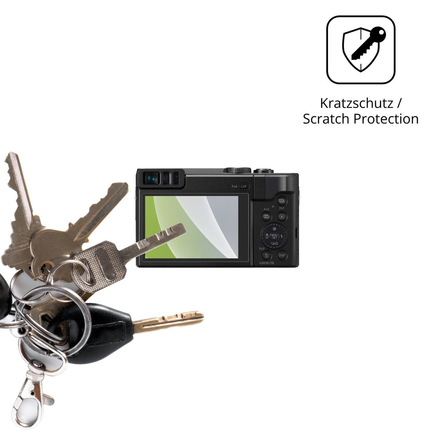 4x Schutzfolie matt für Panasonic TZ90 Display-Sch (4)