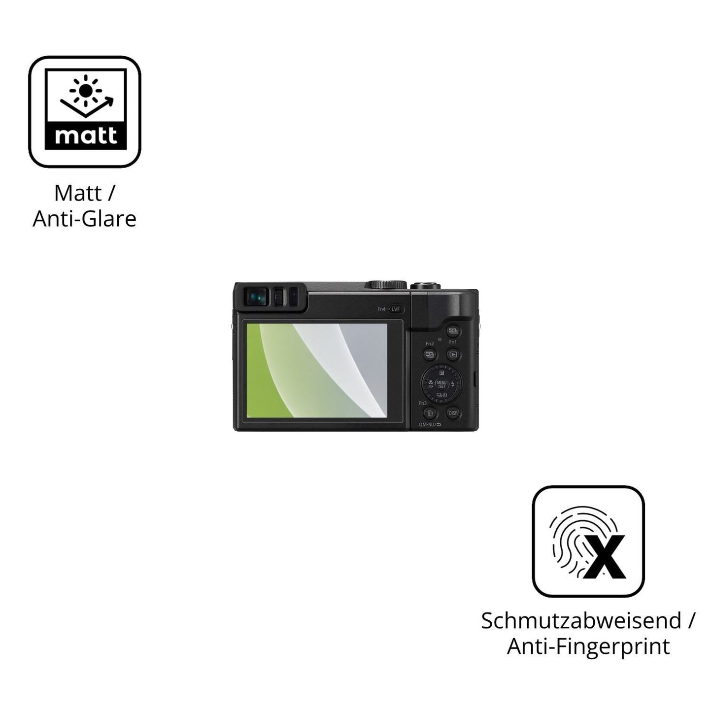4x Schutzfolie matt für Panasonic TZ90 Display-Sch (5)
