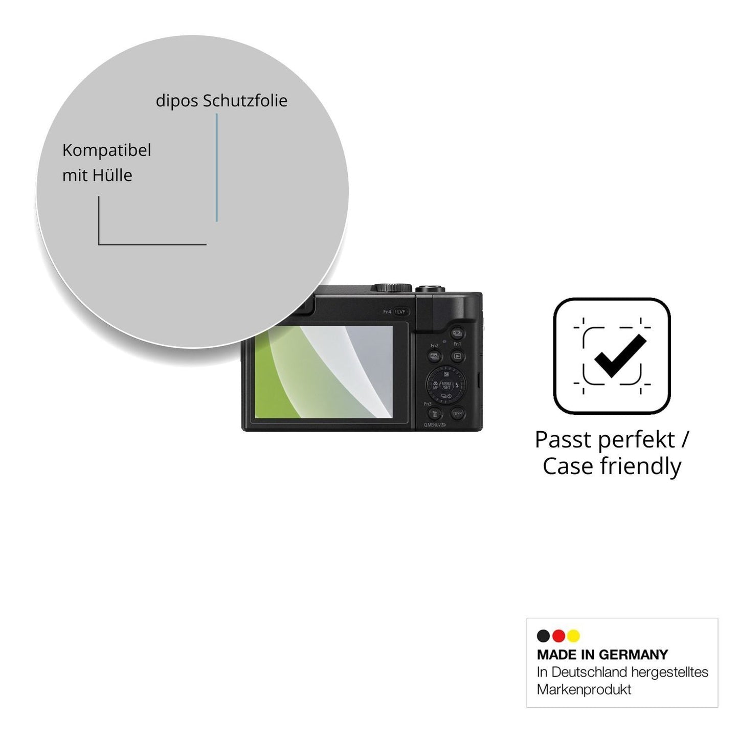 4x Schutzfolie matt für Panasonic TZ90 Display-Sch (6)