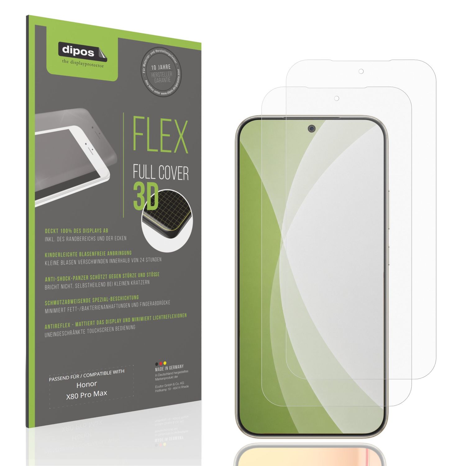 2x Full Cover Schutzfolie matt für Honor X80 Pro M (1)