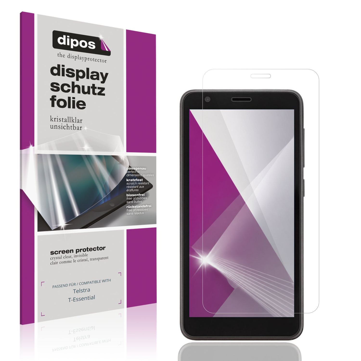 4x Schutzfolie klar für Telstra T-Essential Displa (1)