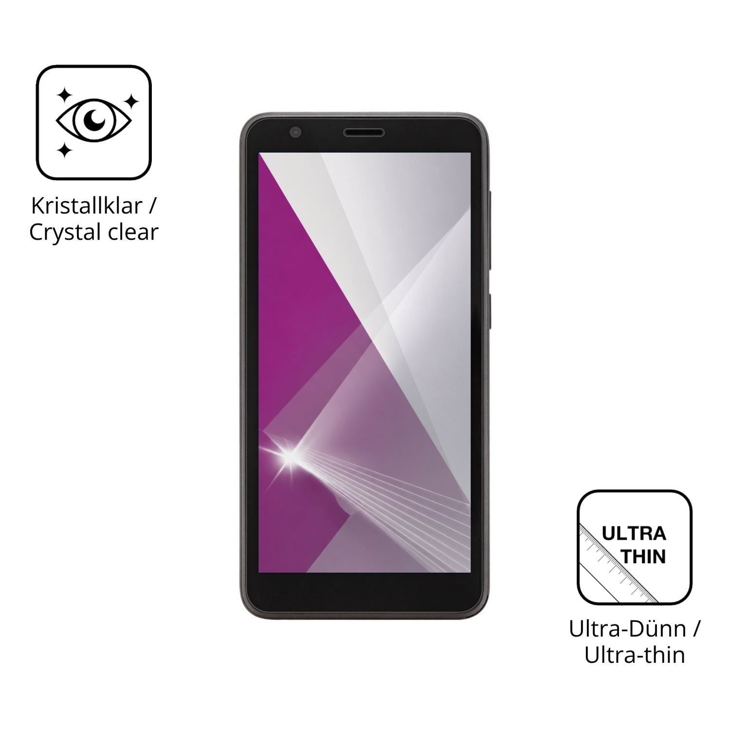 4x Schutzfolie klar für Telstra T-Essential Displa (5)
