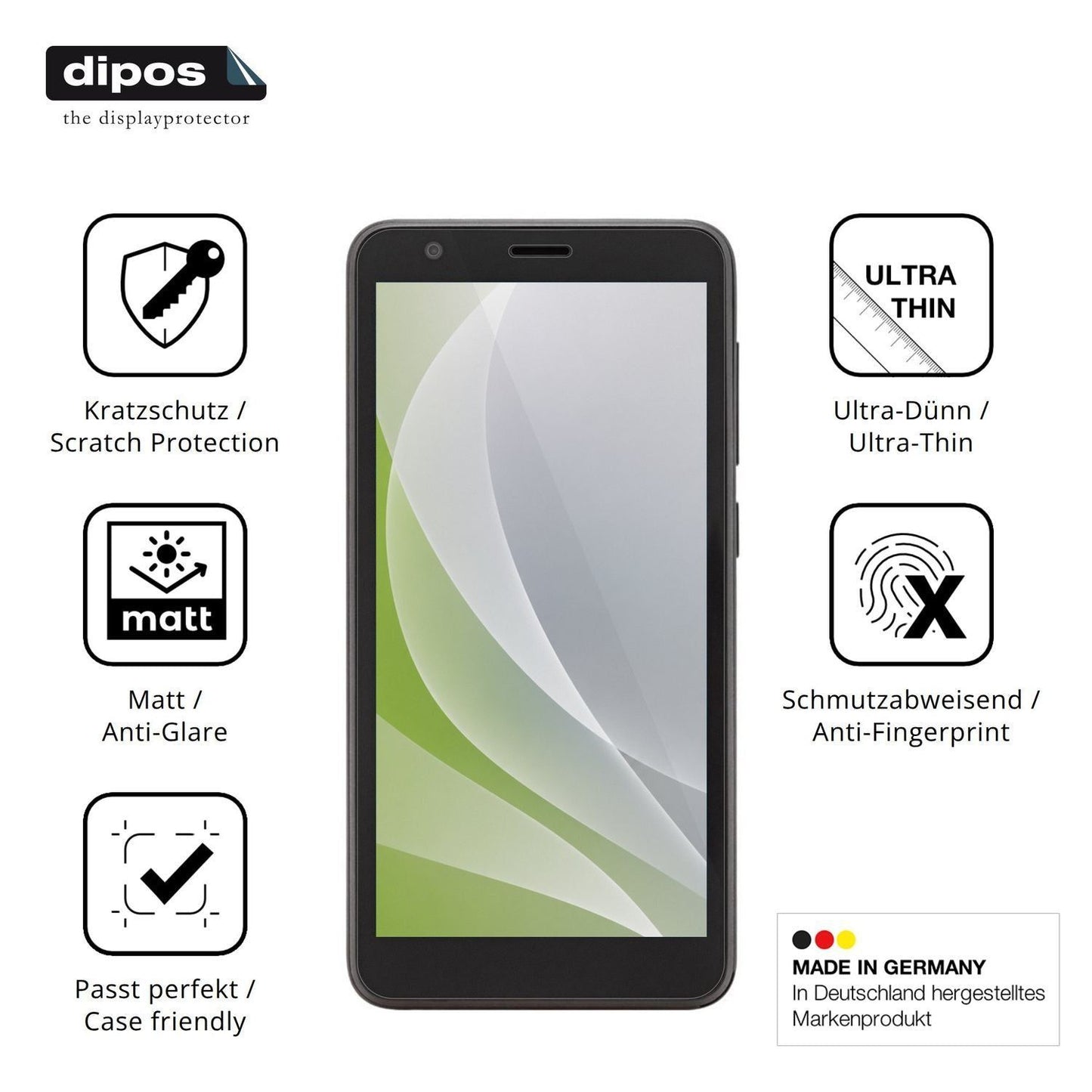 4x Schutzfolie matt für Telstra T-Essential Displa (7)