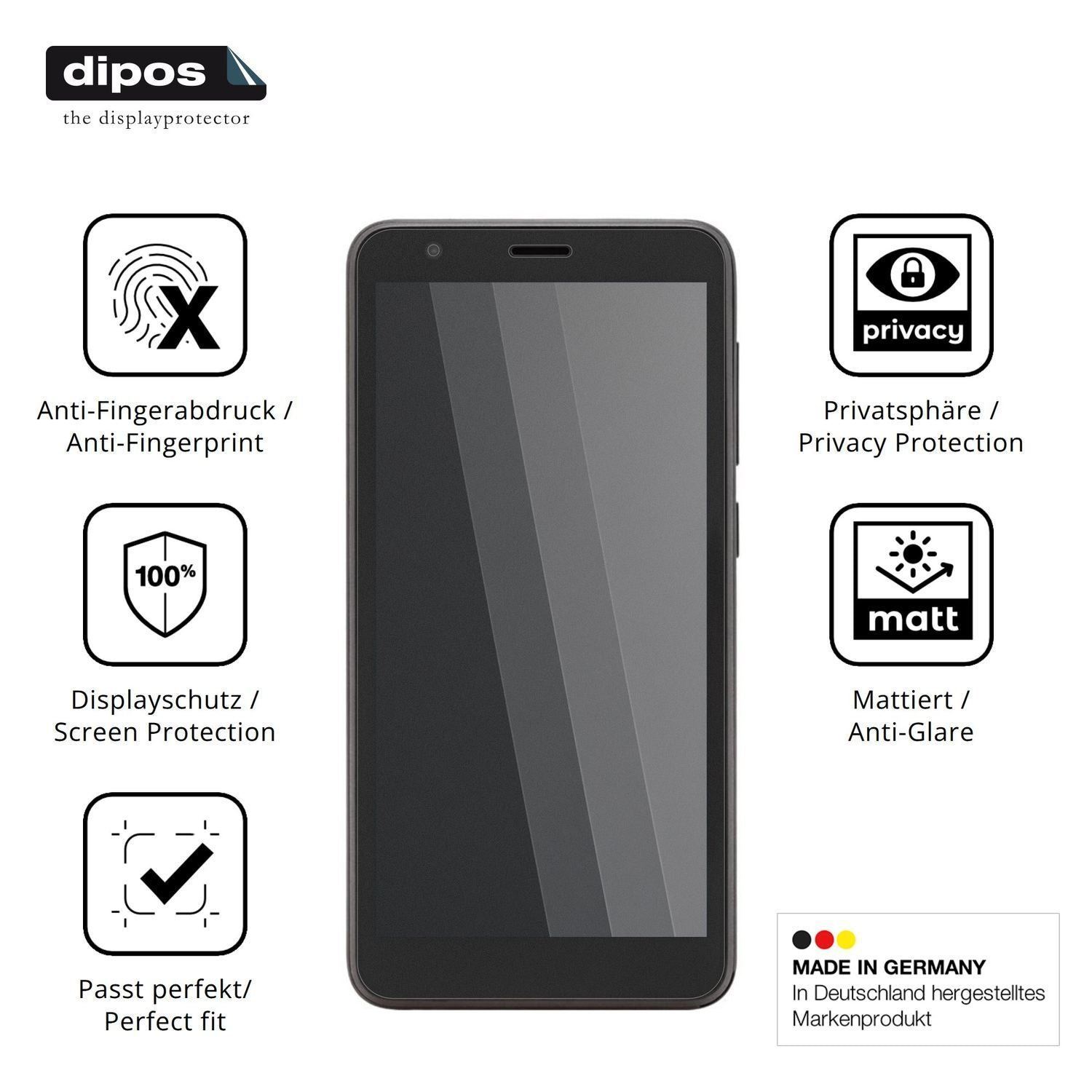 Blickschutzfolie für Telstra T-Essential matt Schu (5)