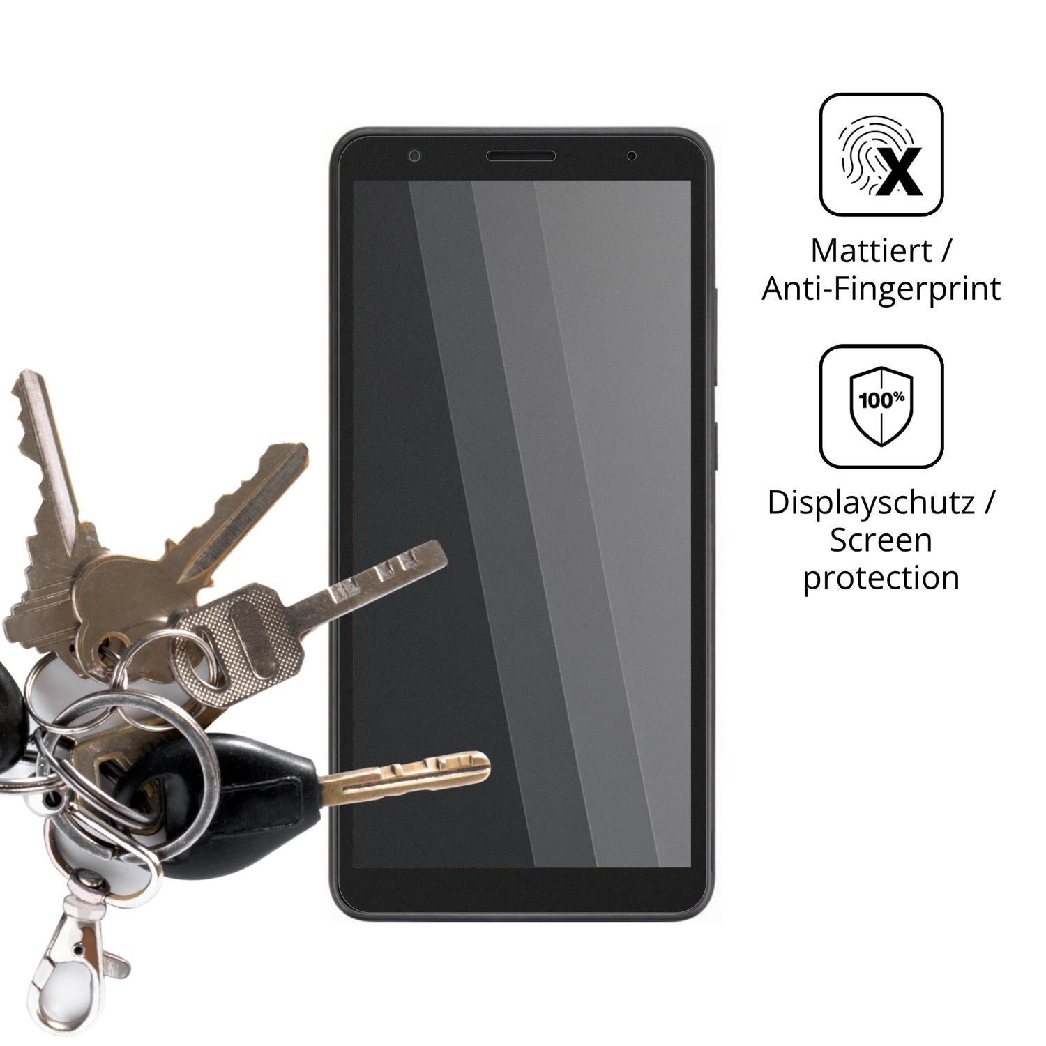 Blickschutzfolie für Telstra T-Essential 2 matt Sc (3)