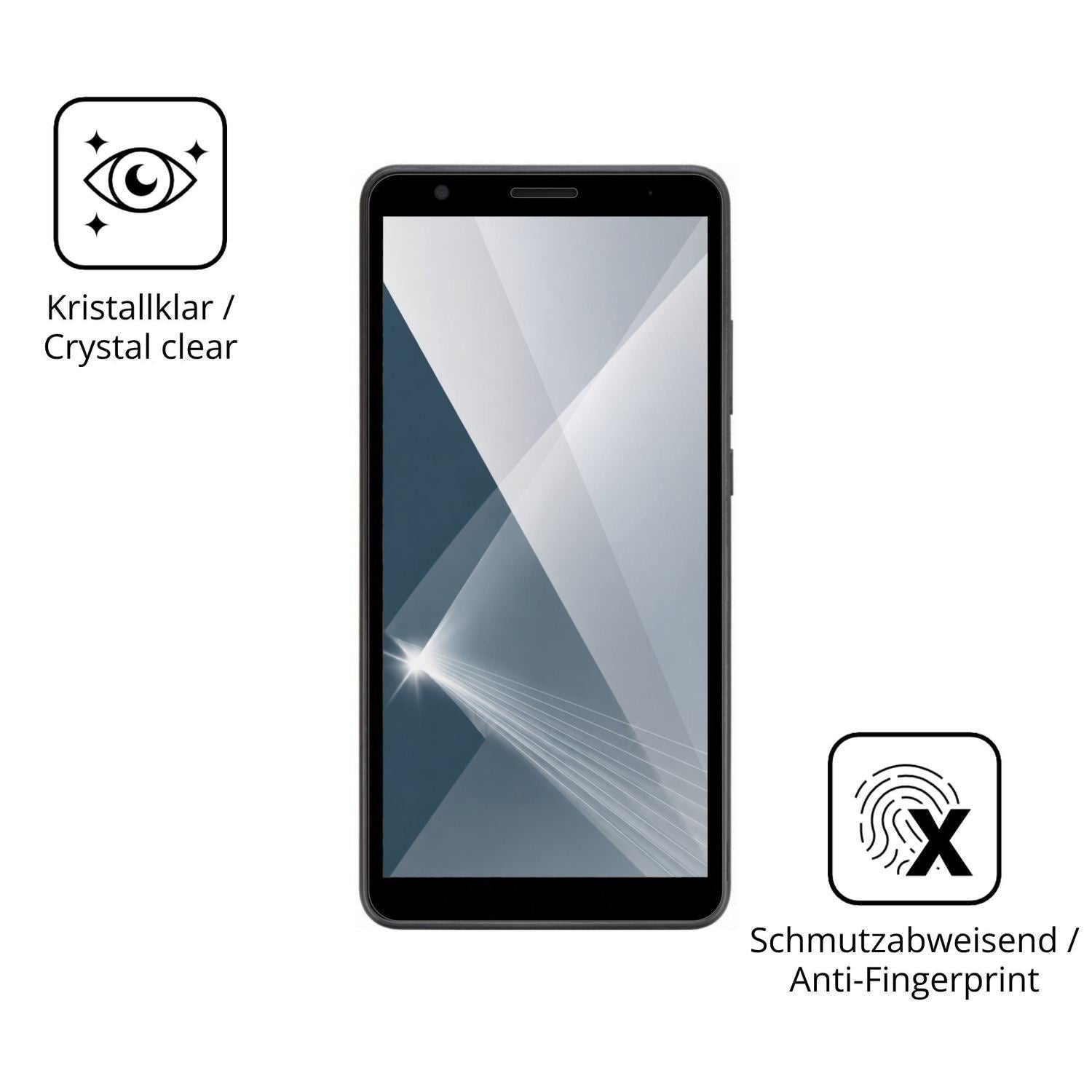2x 9H Schutzfolie für Telstra T-Essential 2 Panzer (5)