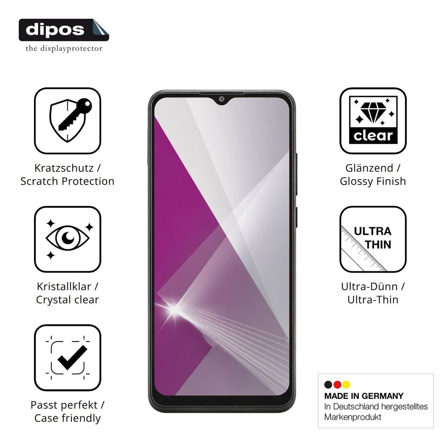 4x Schutzfolie klar für Telstra T-Pro Display-Schu (7)